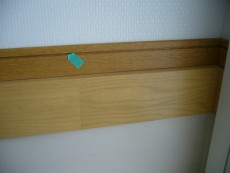 付け框の段差と木目補修