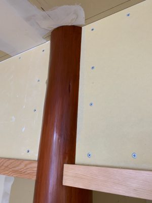 床柱の切り欠き跡補修